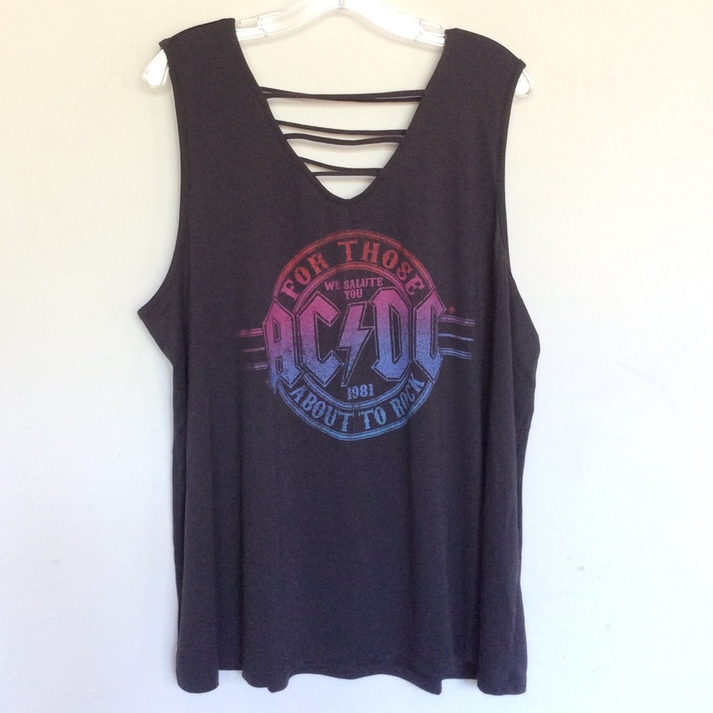 AC/DC ladies strapping Back Tank Top